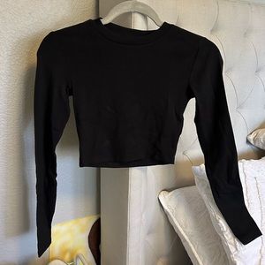 Zara Cropped Black Longsleeve